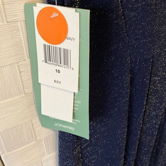 Scarlett Navy Rhinestone Cocktail Dress 10 NWT - Picture 7 of 9